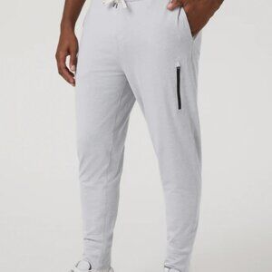 VUORI Sunday Performance Joggers, Men's, Large, 'Platinum Heather' color